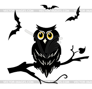 Halloween owl - vector clip art