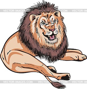 frightened lion clipart