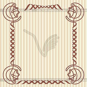Square decorative frame - vector image