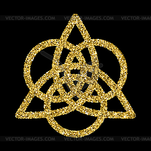 Золотой сверкающий логотип шаблон - векторный клипарт EPS
