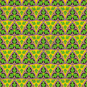 Seamless leaf pattern - vector clip art