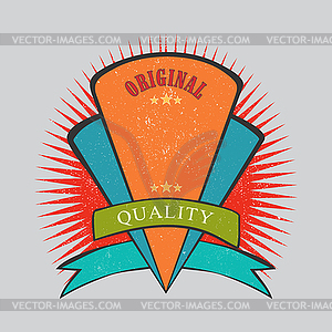 Retro vintage badge with texture - vector clipart