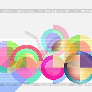 Geometric design abstract background - circles - vector clip art