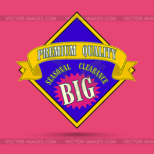 Bigr Sale, special offer banner - color vector clipart