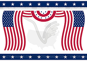 American flag background - vector clip art