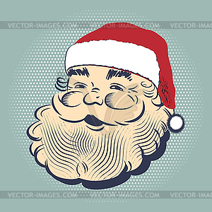 Santa Claus smiling head - vector image