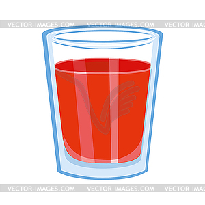 Tomato juice glass - vector clipart