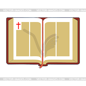 Откройте Библию. Квартира - векторное изображение