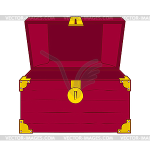 Open empty treasure chest - vector clip art