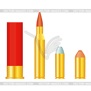 Set of bullets - color vector clipart