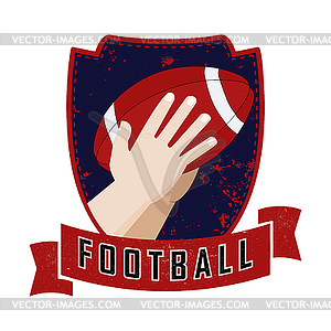 Hands catches ball - vector image