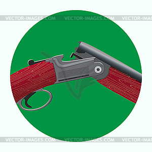 Hunting shotgun icon - color vector clipart