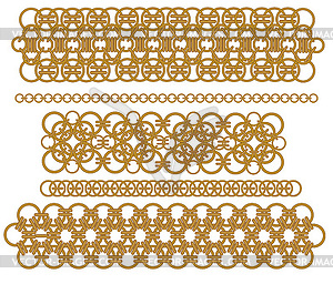 Chains of gold rings  - vector EPS clipart