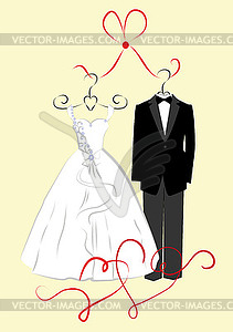 Clothing for weddings - vector clipart