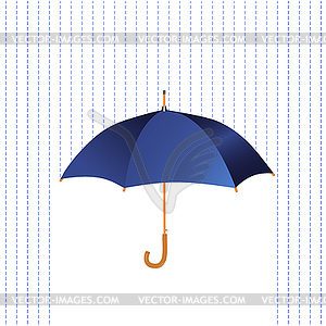 Umbrella icon with rain - vector image