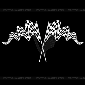 Checkered Flags set - royalty-free vector clipart