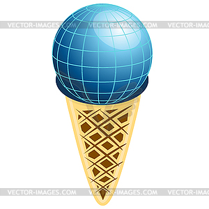 Ice cream earth - vector clipart