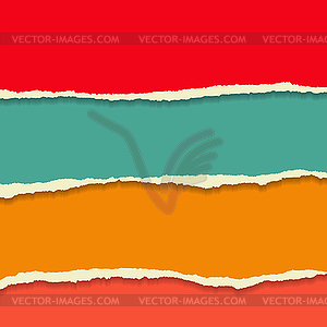 Torn paper set. Background for your business - vector clipart