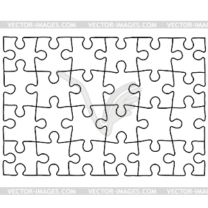 Puzzle template. Background for your business - vector clip art