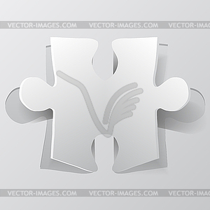 Puzzle template. Background for your business - vector clipart