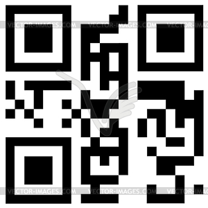 Qr code says FREE SHIPPING - vector clip art