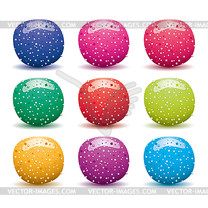 Set of colorful fruit jellies - vector clip art