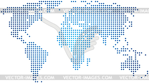 Абстрактные карта мира - векторное изображение клипарта