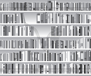 Modern bookshelf - vector clipart