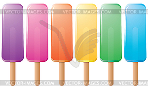 Set of colorful popsicles - vector clip art