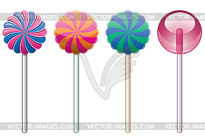 Set of colorful lollipops - vector clipart