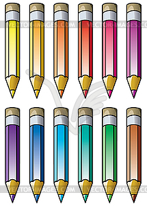 Colourful pencils clipart - vector clip art