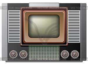 Big retro tv set - vector clipart