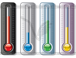 Set of thermometers - vector clipart