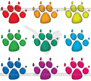 Dog`s foot prints - vector clipart / vector image