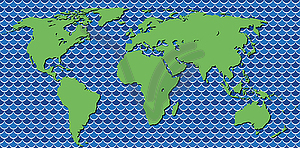 Abstract world map - vector clip art