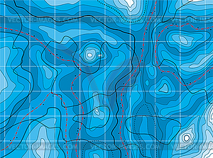 Абстрактной голубая карта с не имена - изображение в формате EPS