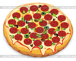 Italian pizza - vector clip art