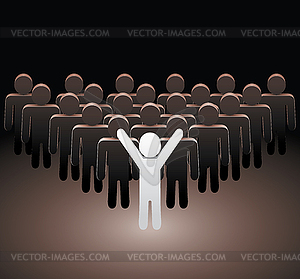 Team and leader - vector clipart