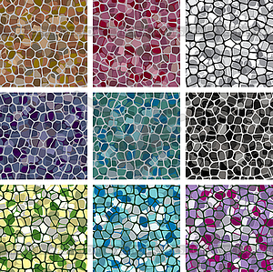 Abstract colorful tile backgrounds - vector clipart