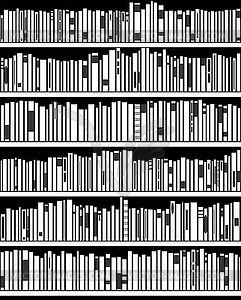 Abstract Black And White Bookshelf Vector Image