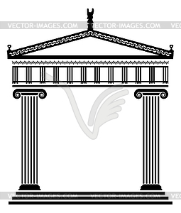 Древнегреческой архитектуры - стоковый векторный клипарт