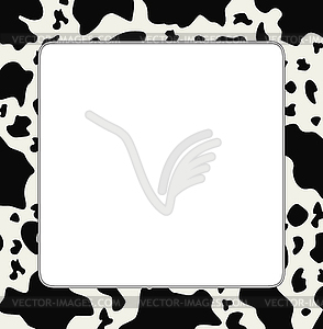 Frame with abstract cow skin texture - vector clip art