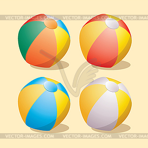 Set of beach balls - vector clip art