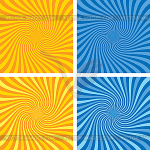 Retro background set of starburst - vector image