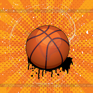 Grunge basket ball - vector clipart