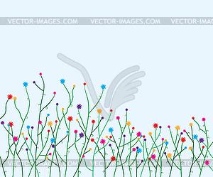 Retro floral background - vector image