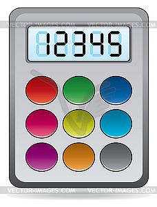 Colorful calculator - vector image