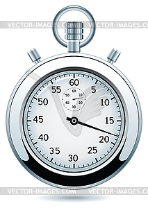 Silver stopwatch - vector clipart / vector image