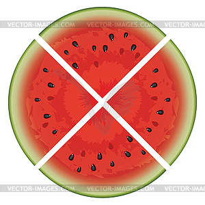 Watermelon slices - vector image