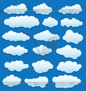 Set of clouds in sky - vector image